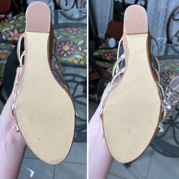 Steve Madden Christina Wedge sandals, gladiator, heel, Gold strap size 9 - Picture 16 of 16